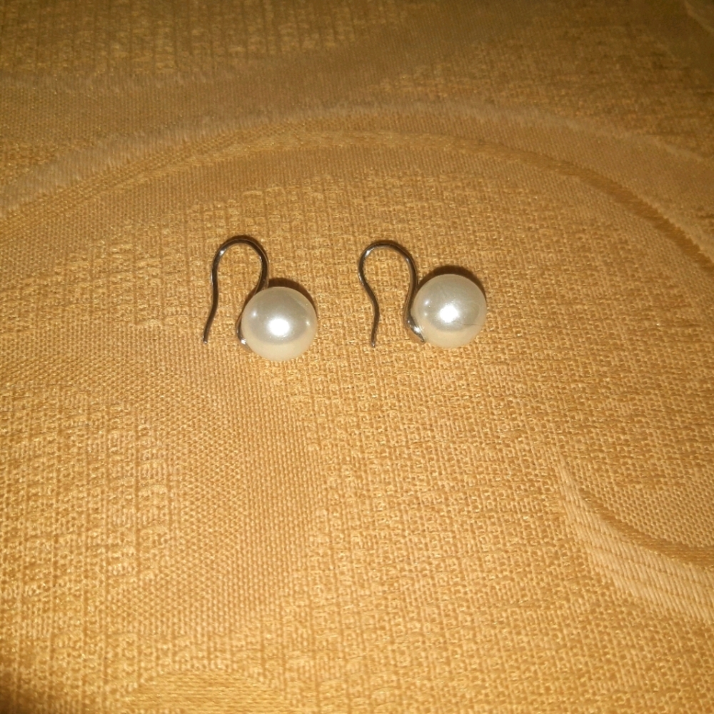 Faux pearl 925 Earrings